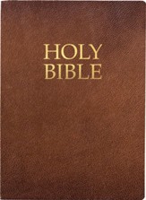 KJVER Large Print Holy Bible--bonded leather, acorn (indexed)