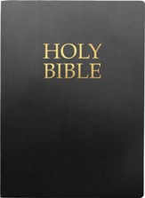 KJVER Large Print Holy Bible--soft leather-look, black