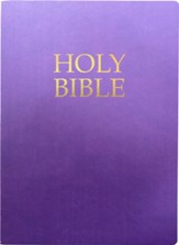 KJVER Large Print Holy Bible--soft leather-look, royal purple