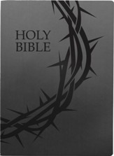KJVER Crown of Thorns, Large Print Holy Bible--soft leather-look, black