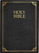 KJV 1611 Family Legacy Bible, Large Print--Premium Cowhide, black (indexed)