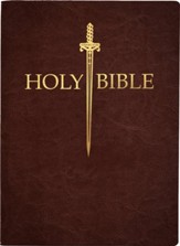 KJV 1611 Sword Bible, Large  Print--Premium Cowhide, mahogany (indexed)