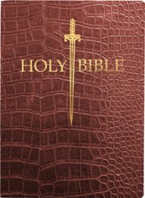 KJV 1611 Sword Bible, Large  Print--Bonded Leather, walnut alligator (indexed)