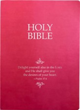 KJV 1611 Delight Yourself In The Lord, Life Verse Edition, Large Print--Soft leather-look, berry
