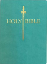 KJV 1611 Sword Bible, Large Print--Soft leather-look, coastal blue