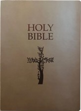 KJV 1611 Bible, Large Print--Soft leather-look, coffee