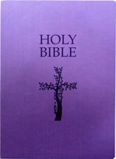 KJV 1611 Bible, Large Print--Soft leather-look, royal purple