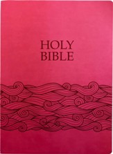 KJV 1611 Bible, Large Print--Soft leather-look, berry