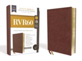 Rvr60 Santa Biblia Serie 50 Letra Grande, Tamano Manual, Leathersoft, Cafe, Leather