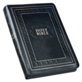 KJV Giant-Print Full-size Bible--soft leather-look, black with zipper