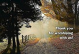 Thank You for Worshiping with Us Postcard (Package of 25)