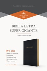 Rvr 1960 Biblia Letra Super Gigante, Negro Imitacion Piel, Imitation Leather, black