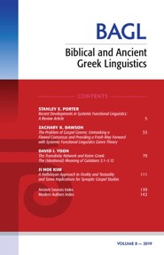 Biblical and Ancient Greek Linguistics, Volume 8