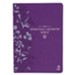 NLT Spiritual Growth Bible--soft leather-look, purple floral