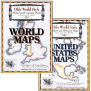 Olde World Style United States & World Maps CD Combo-Pak