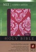 NLT Compact Bible TuTone LeatherLike fuscia floral/plum
