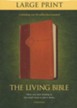 Living Bible: Large Print, TuTone Brown and Tan Imitation Leather - Slightly Imperfect
