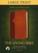 The Living Bible Large Print Edition, TuTone, LeatherLike, Tan, With thumb index - Imperfectly Imprinted Bibles