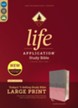 NIV Life Application Study Bible, Third Edition, Large Print, Leathersoft, Pink