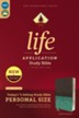 NIV Life Application Study Bible, Third Edition, Personal Size, Leathersoft, Gray and Teal