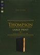 ESV Thompson Chain-Reference Large Print Bible--soft leather-look, black