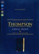 NIV Large-Print Thompson-Chain Reference Bible, Comfort Print--soft leather-look, navy