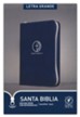 Santa Biblia NTV, Edición zíper con referencias, letra grande, LeatherLike, Blue