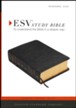 ESV Personal-Size Study Bible-genuine leather,  black