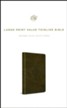 ESV Large Print Value Thinline Bible (TruTone, Olive, Celtic Cross Design), Leather, imitation, Green