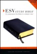 ESV Study Bible, Black Genuine  Leather with Thumb Index
