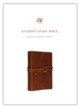 ESV Student Study Bible, Natural Leather, Brown, Flap with Strap