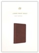 ESV Large-Print Bible--soft leather-look, deep brown