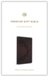 ESV Premium Gift Bible--soft leather-look, charcoal with crown design