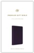 ESV Premium Gift Bible--soft leather-look, purple with emblem design