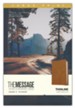 The Message Thinline, Large Print (LeatherLike, Arrow Saddle Tan), LeatherLike, Arrow Saddle Tan - Imperfectly Imprinted Bibles