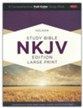 NKJV Large-Print Holman Study Bible, Custom Edition--soft  leather-look, brown