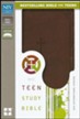 NIV Teen Study Bible Compact, Italian Duo-Tone, Chocolate