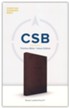 CSB Thinline Bible, Value Edition--soft leather-look, brown