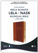Biblia Bilingue LBLA/NASB, Piel Imit. Marrón  (LBLA/NASB Bilingual Bible, Brown Imit. Leather)