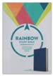 CSB Rainbow Study Bible--LeatherTouch, navy