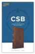 CSB Large Print Personal Size Reference Bible-- LeatherTouch, brown (indexed)