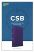 CSB Large Print Personal Size Reference Bible--soft leather-look, purple