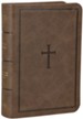 CSB Large Print Compact Reference Bible, Brown Soft Imitation Leather