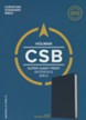 CSB Super Giant-Print Reference Bible--genuine leather, black
