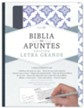 NVI Biblia de Apuntes blanco y azul símil piel (NVI Notetaking Bible, White and Blue LeatherTouch Imitation Leather)