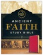 CSB Ancient Faith Study Bible- Leathertouch Over Board,  Crimson