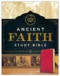 CSB Ancient Faith Study Bible-soft leather-look over board,  crimson (indexed)