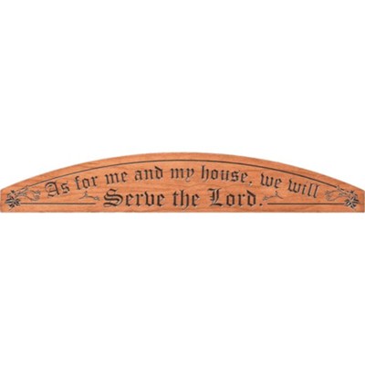 As for Me and My House--Wooden Doorkeeper Sign   - 