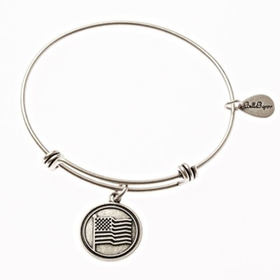 American Flag, Bangle Bracelet, Silver - Christianbook.com