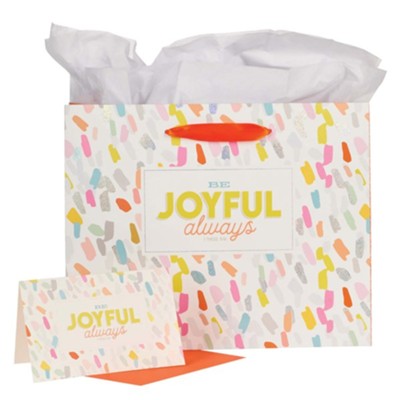 Be Joyful Always Gift Bag, Large  - 